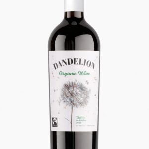 Botella de Vino Dandelion tinto de Criolla San Martin Mendoza